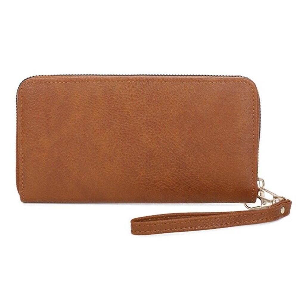 Women's Brown Scarf Satchel for Women Top Handle With Wallet Two Piece Set - Picture 8 of 10